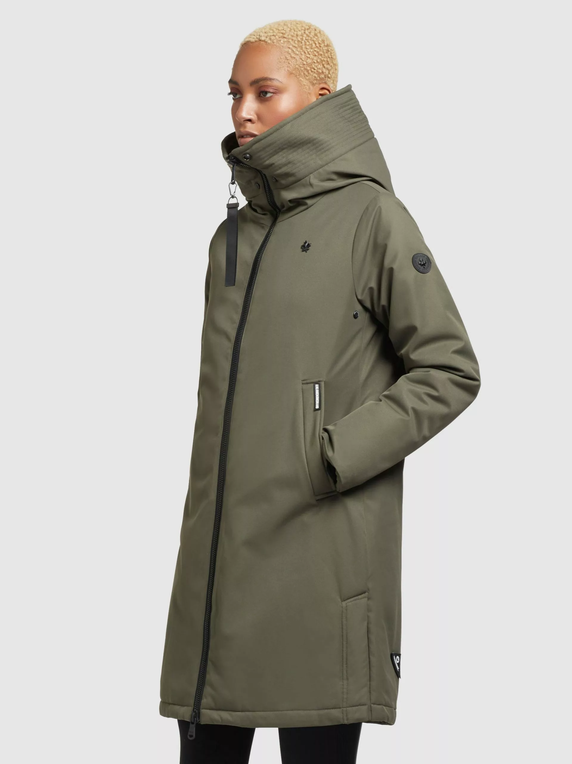 Khujo Manteaux De Mi-saison Manteau Mi-saison LISAD Femme Kaki 7 Khujo Manteaux De Mi-saison Manteau Mi-saison LISAD Femme Kaki â Image 5