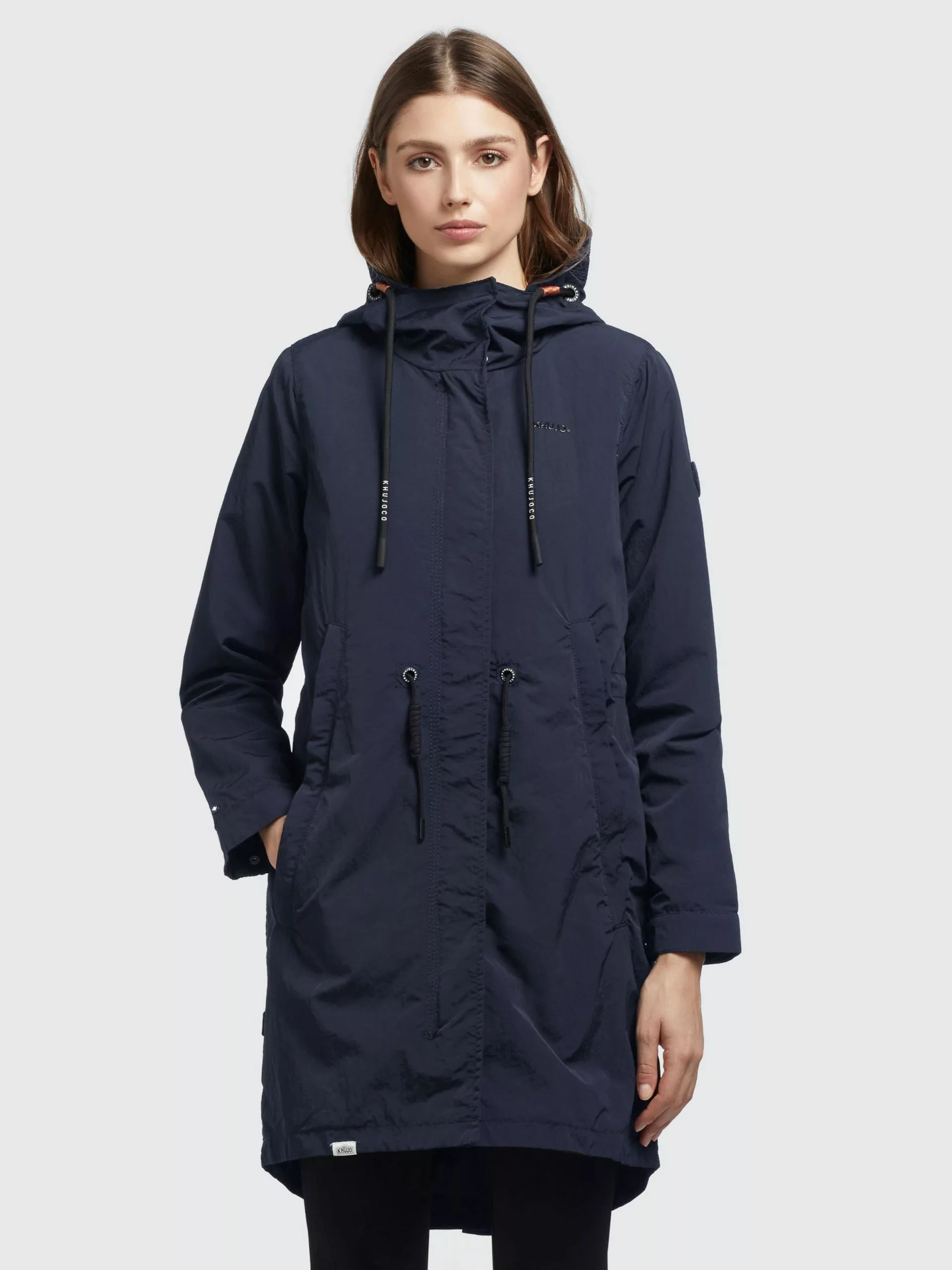 Khujo Manteaux De Mi-saison Manteau Mi-saison Adda2 Femme Bleu Foncé 4 Khujo Manteaux De Mi-saison Manteau Mi-saison Adda2 Femme Bleu Foncé – Image 2