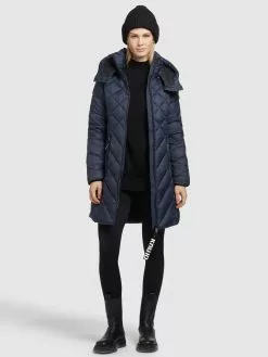 Khujo Manteaux De Mi-saison Manteau Mi-saison Aneth Femme Bleu Marine -Khujo Soldes Boutique 0a27ad3df79d35bc8d3519a46d78c5cc