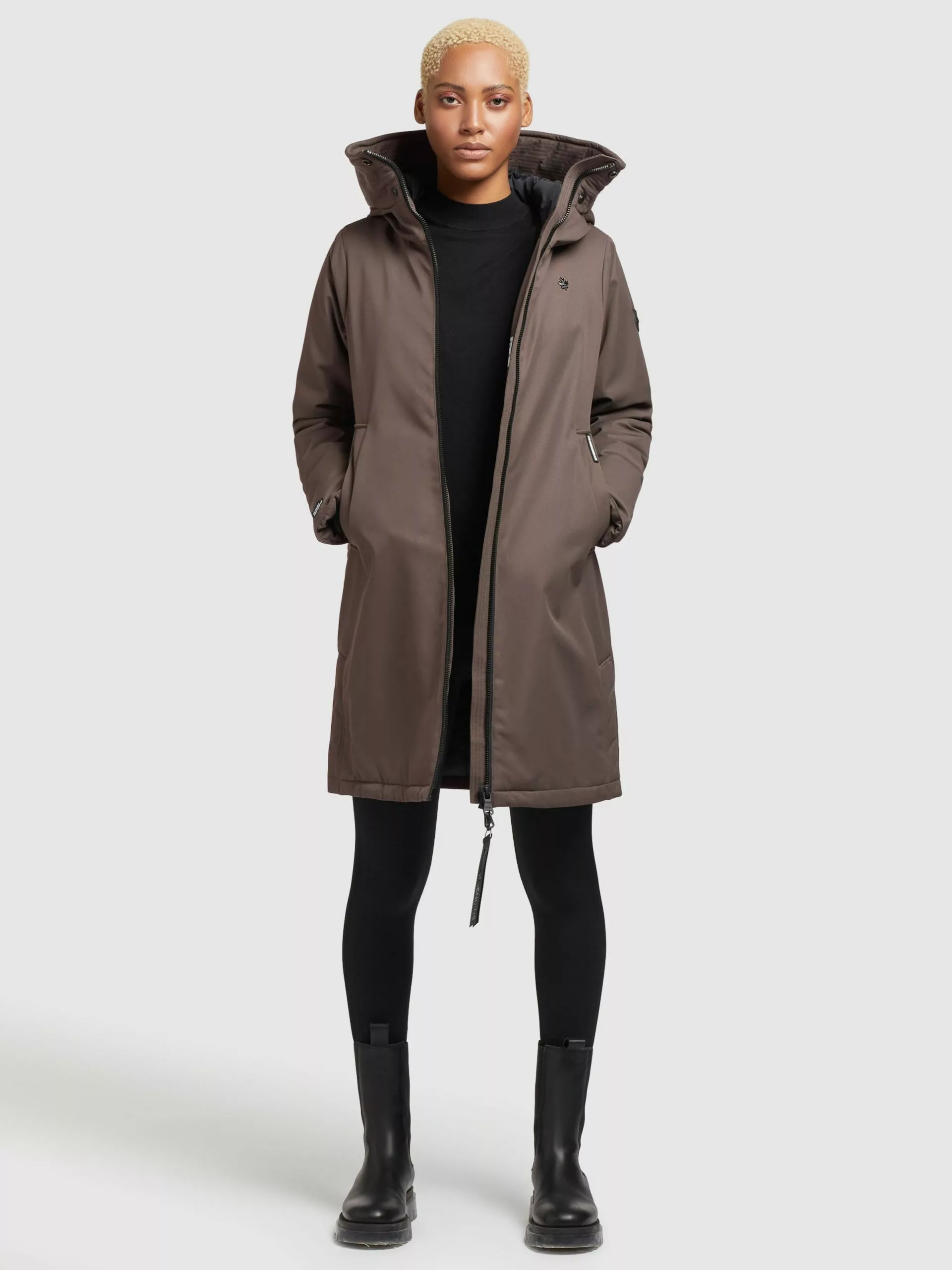 Khujo Manteaux De Mi-saison Manteau Mi-saison Lisad Femme Moka 5 Khujo Manteaux De Mi-saison Manteau Mi-saison Lisad Femme Moka â Image 3