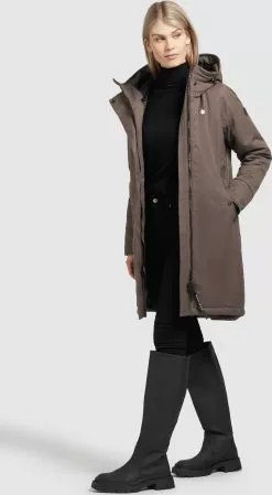Khujo Parkas Parka Mi-saison LARIA Femme Marron 14 Khujo Parkas Parka Mi-saison LARIA Femme Marron -Khujo Soldes Boutique 155a38665723a26884af308258a88dcc