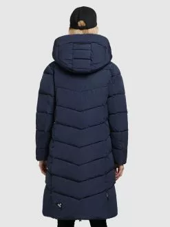 Khujo Manteaux De Mi-saison Manteau Mi-saison Klayd Femme Bleu Foncé -Khujo Soldes Boutique 18477ff816dbd6095c6210016cdeb49a