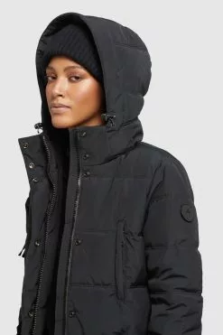 Khujo Manteaux Dhiver Manteau D’hiver Kleo Femme Noir -Khujo Soldes Boutique 1b313ef43bc2d976dcc34150f489446c