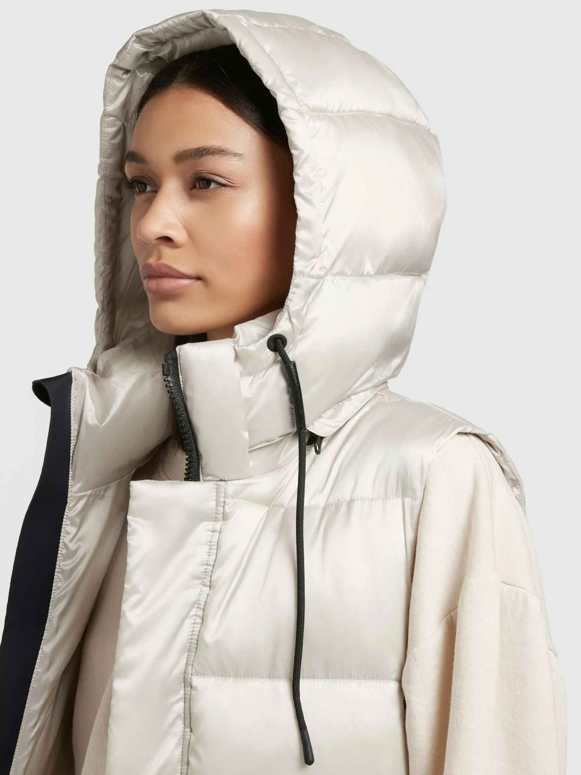 Khujo Vestes Sans Manches Gilet Tourin Femme Blanc Perle 9 Khujo Vestes Sans Manches Gilet Tourin Femme Blanc Perle – Image 7