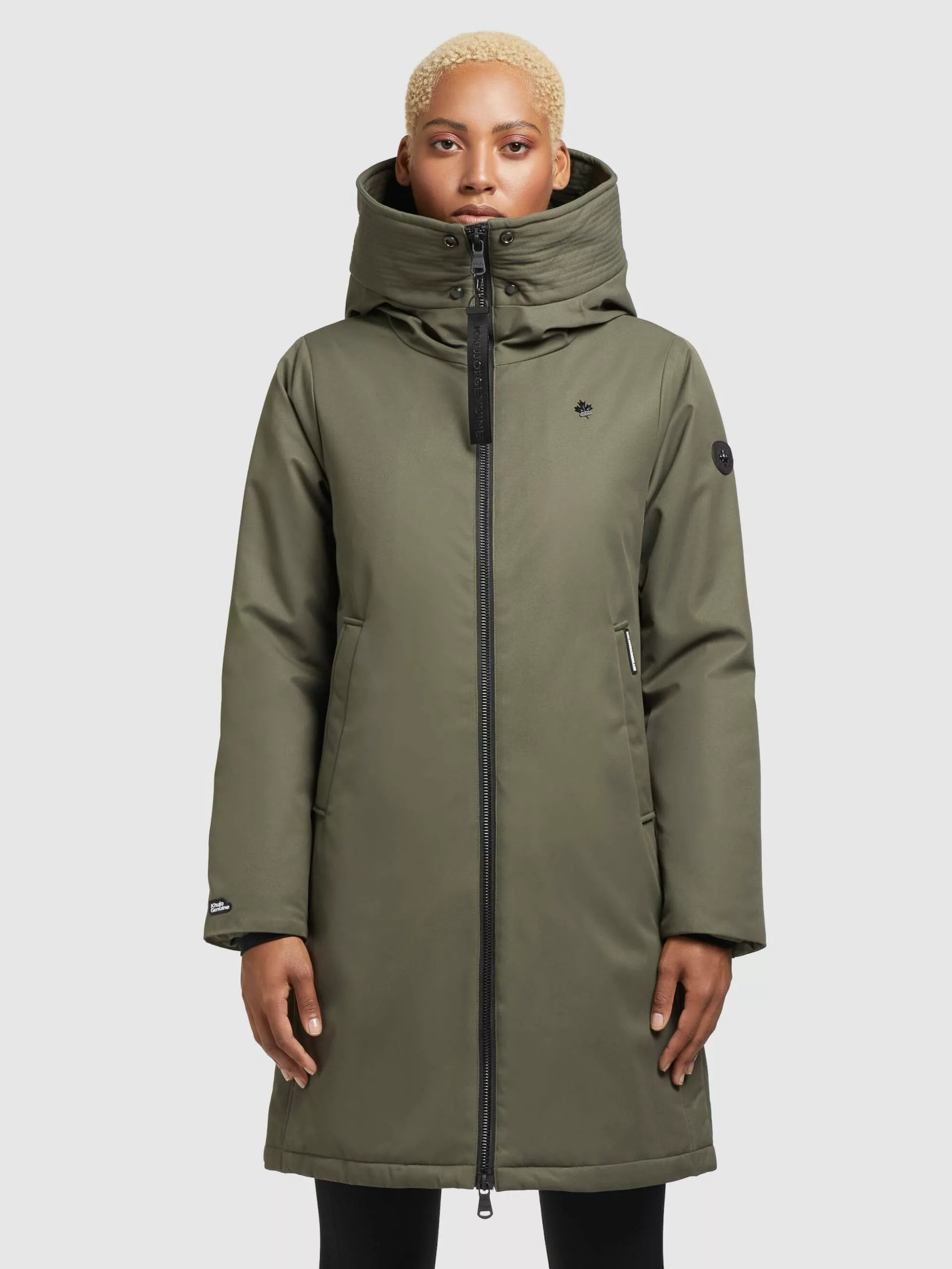 Khujo Manteaux De Mi-saison Manteau Mi-saison LISAD Femme Kaki 4 Khujo Manteaux De Mi-saison Manteau Mi-saison LISAD Femme Kaki â Image 2