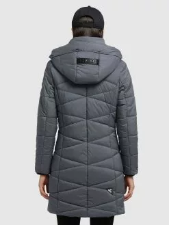 Khujo Manteaux De Mi-saison Manteau Mi-saison Fitt Light Femme Gris Foncé -Khujo Soldes Boutique 210aba56df1f2d8af95c22bcd5915e67