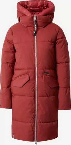 Khujo Manteaux Dhiver Manteau Dâhiver Aniva Femme Rouge Carmin