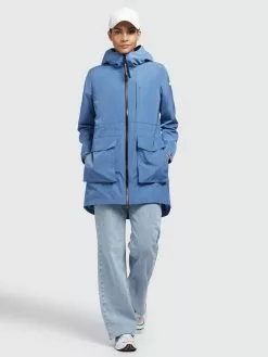 Khujo Manteaux De Mi-saison Manteau Mi-saison Ging Femme Bleu -Khujo Soldes Boutique 2899e8c1ffb0260bbf3ba0302db3ac6d