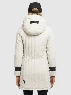 Khujo Manteaux De Mi-saison Manteau Mi-saison Jerry Femme Blanc Cassé -Khujo Soldes Boutique 2ea66a90e088766b6fe1b12c91591c15