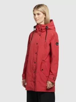 Khujo Vestes De Mi-saison Veste Mi-saison Femme Rouge -Khujo Soldes Boutique 3fd1d047dd85ab1634b2fb572c784757