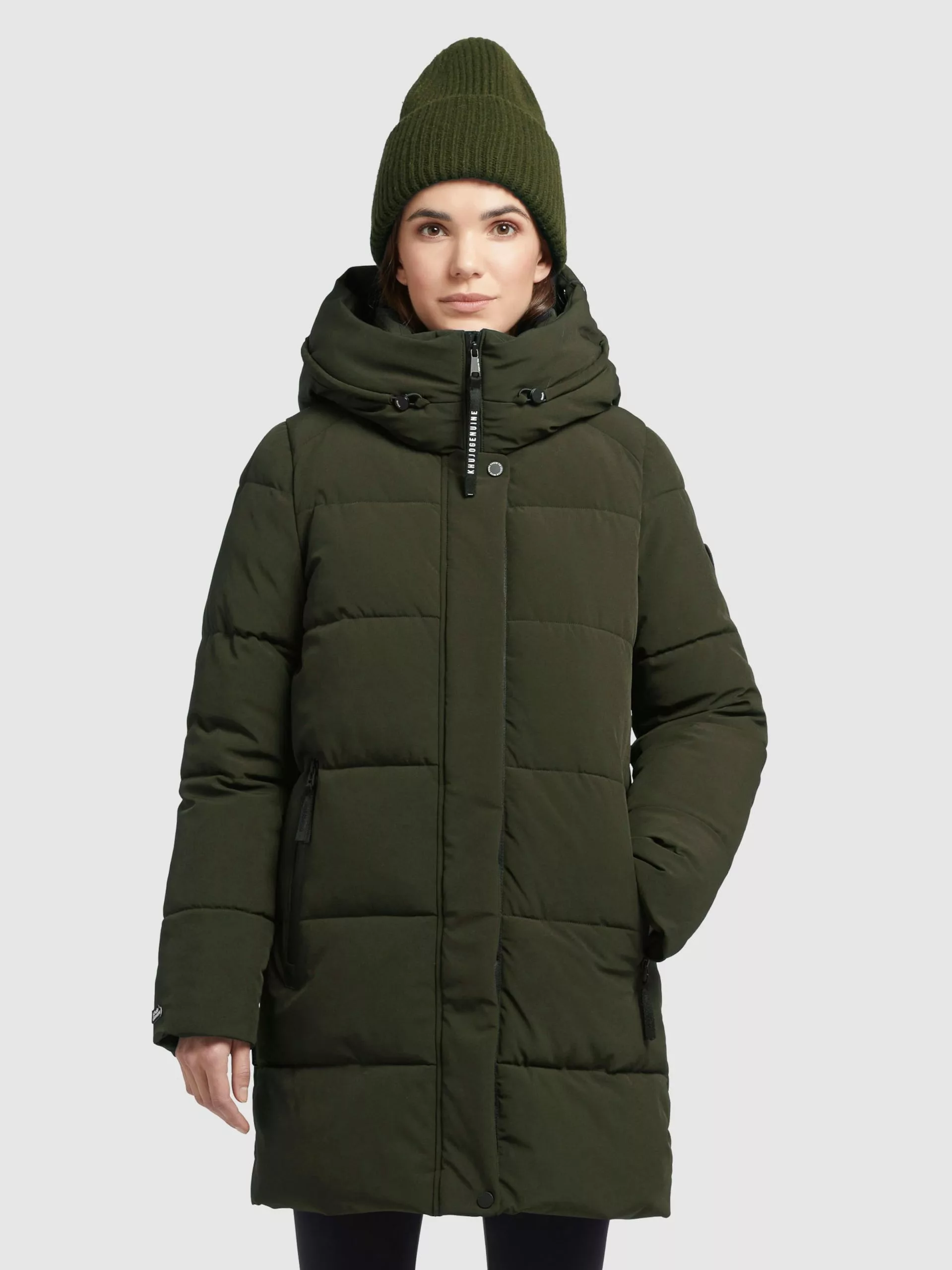 Khujo Manteaux Courts Manteau D’hiver Wente Femme Kaki 4 Khujo Manteaux Courts Manteau D’hiver Wente Femme Kaki – Image 2