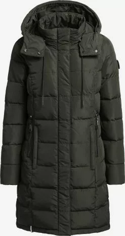 Khujo Manteaux Courts Manteau D’hiver Cups Femme Vert Foncé