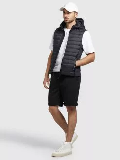 Khujo Vestes Sans Manches Gilet Homme Noir -Khujo Soldes Boutique 43043af4808f8c298cd1bee608052b67