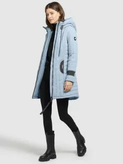 Khujo Manteaux De Mi-saison Manteau Mi-saison Jerry Femme Bleu Clair -Khujo Soldes Boutique 4369596fca2b95c10ccc35629309482d