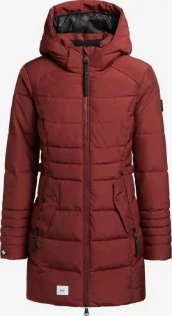 Khujo Manteaux Courts Manteau Mi-saison Amaray 3 Femme Rouge Rubis