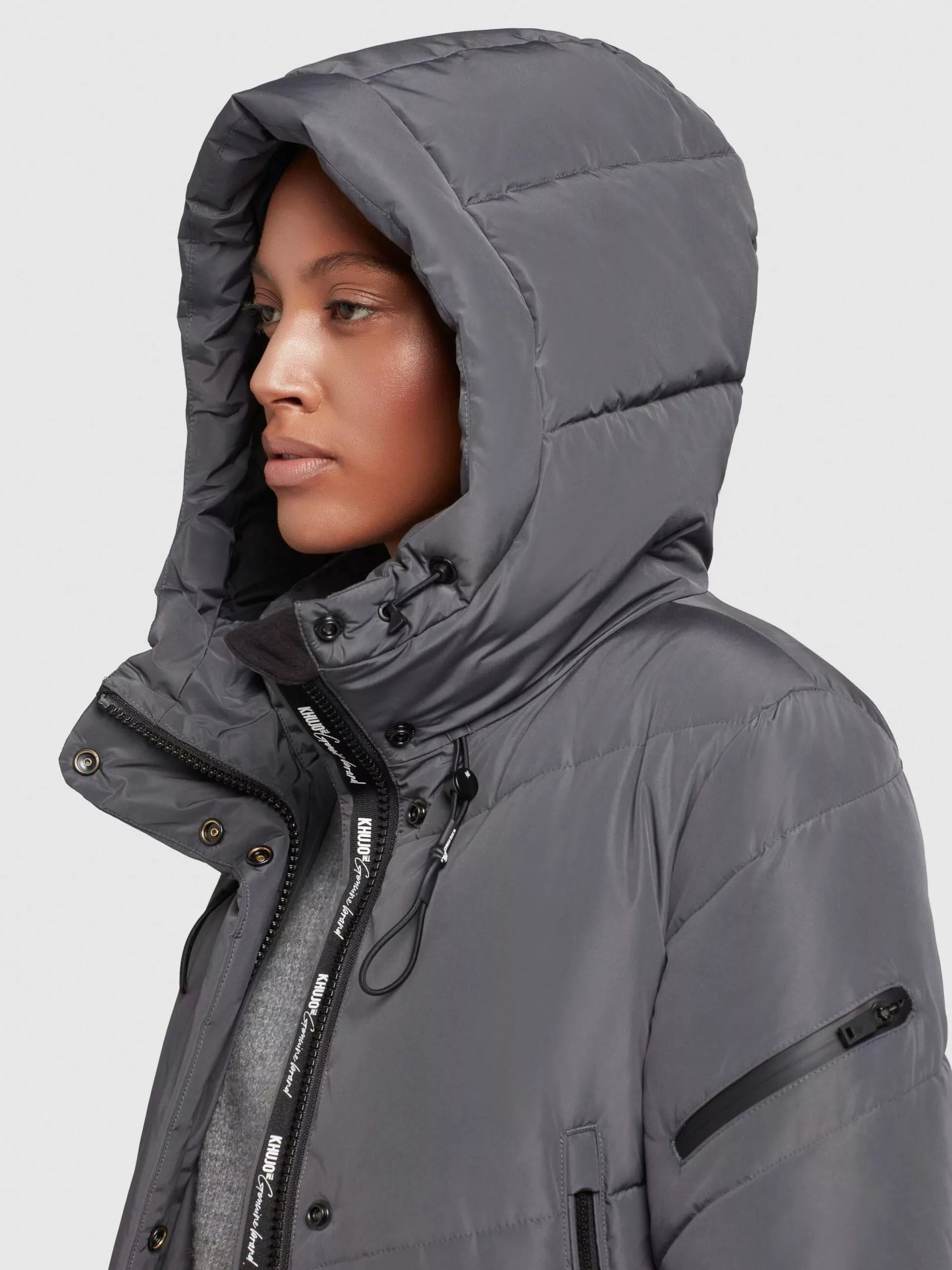 Khujo Manteaux De Mi-saison Manteau Mi-saison Femme Gris Basalte 8 Khujo Manteaux De Mi-saison Manteau Mi-saison Femme Gris Basalte â Image 6