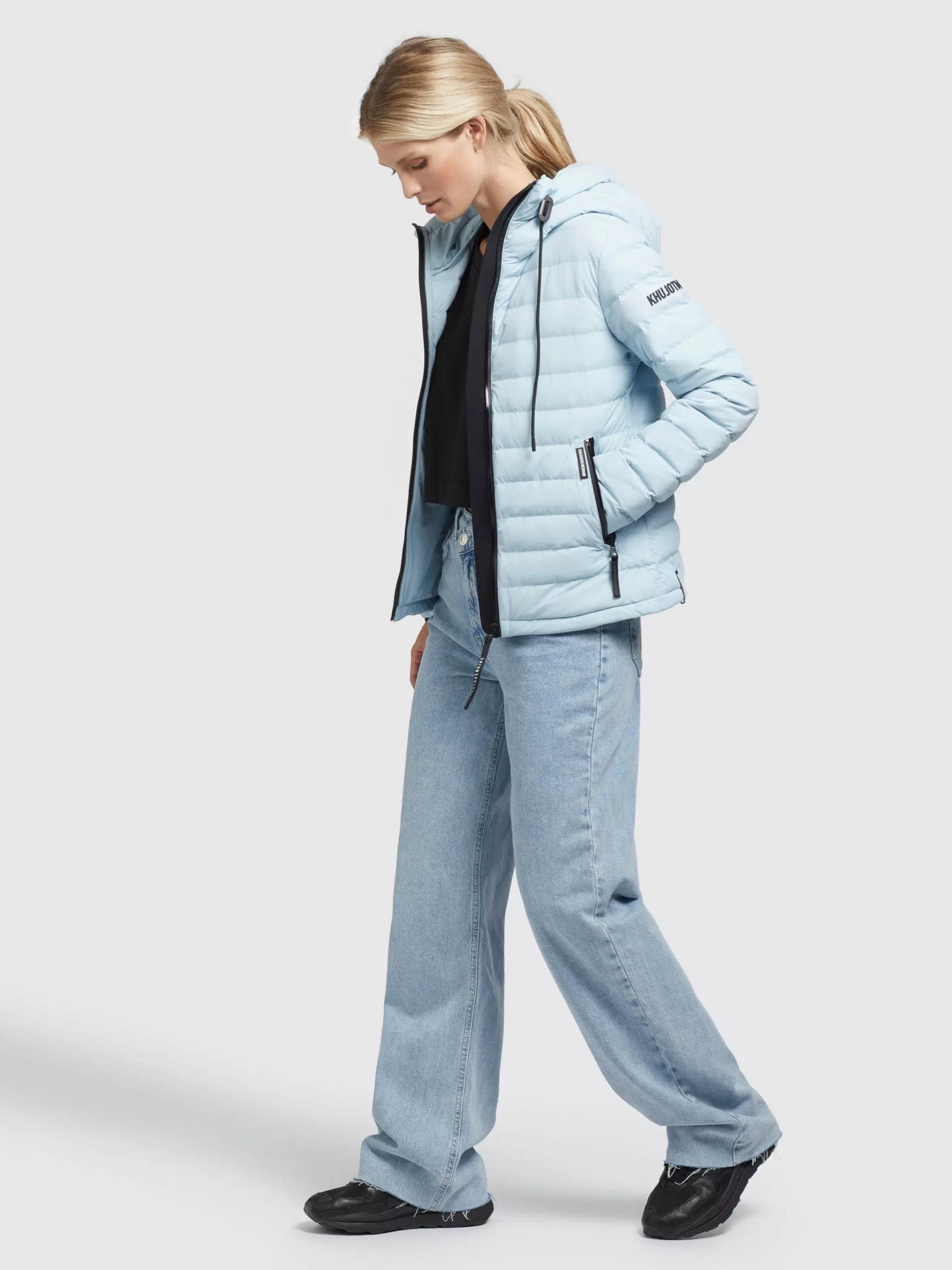 Khujo Vestes De Mi-saison Veste Mi-saison LOVINA4 MATT Femme Bleu Clair 8 Khujo Vestes De Mi-saison Veste Mi-saison LOVINA4 MATT Femme Bleu Clair – Image 6