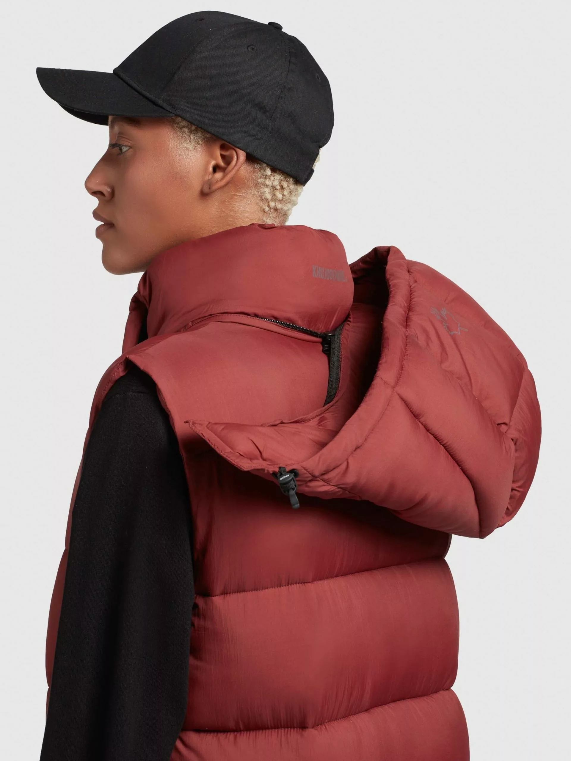 Khujo Vestes Sans Manches Gilet Magneta Femme Rouge Rouille 10 Khujo Vestes Sans Manches Gilet Magneta Femme Rouge Rouille â Image 8