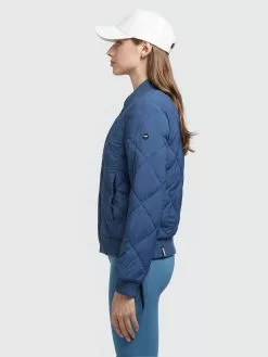 Khujo Vestes De Mi-saison Veste Mi-saison Leona Femme Bleu -Khujo Soldes Boutique 54167bd8028fe55dbc59811892513bdd