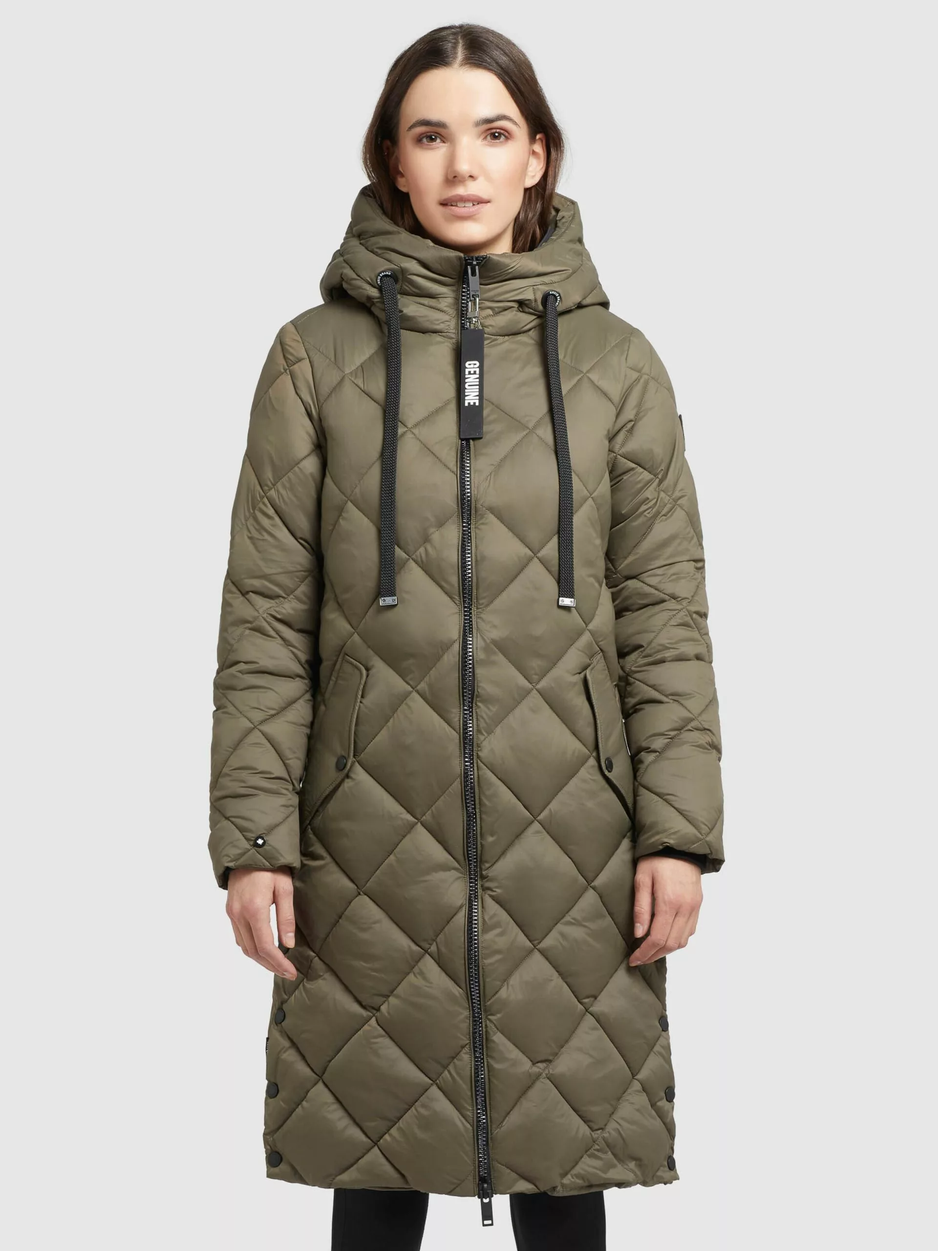 Khujo Manteaux Dhiver Manteau D’hiver LENNJA Femme Kaki 4 Khujo Manteaux Dhiver Manteau D’hiver LENNJA Femme Kaki – Image 2