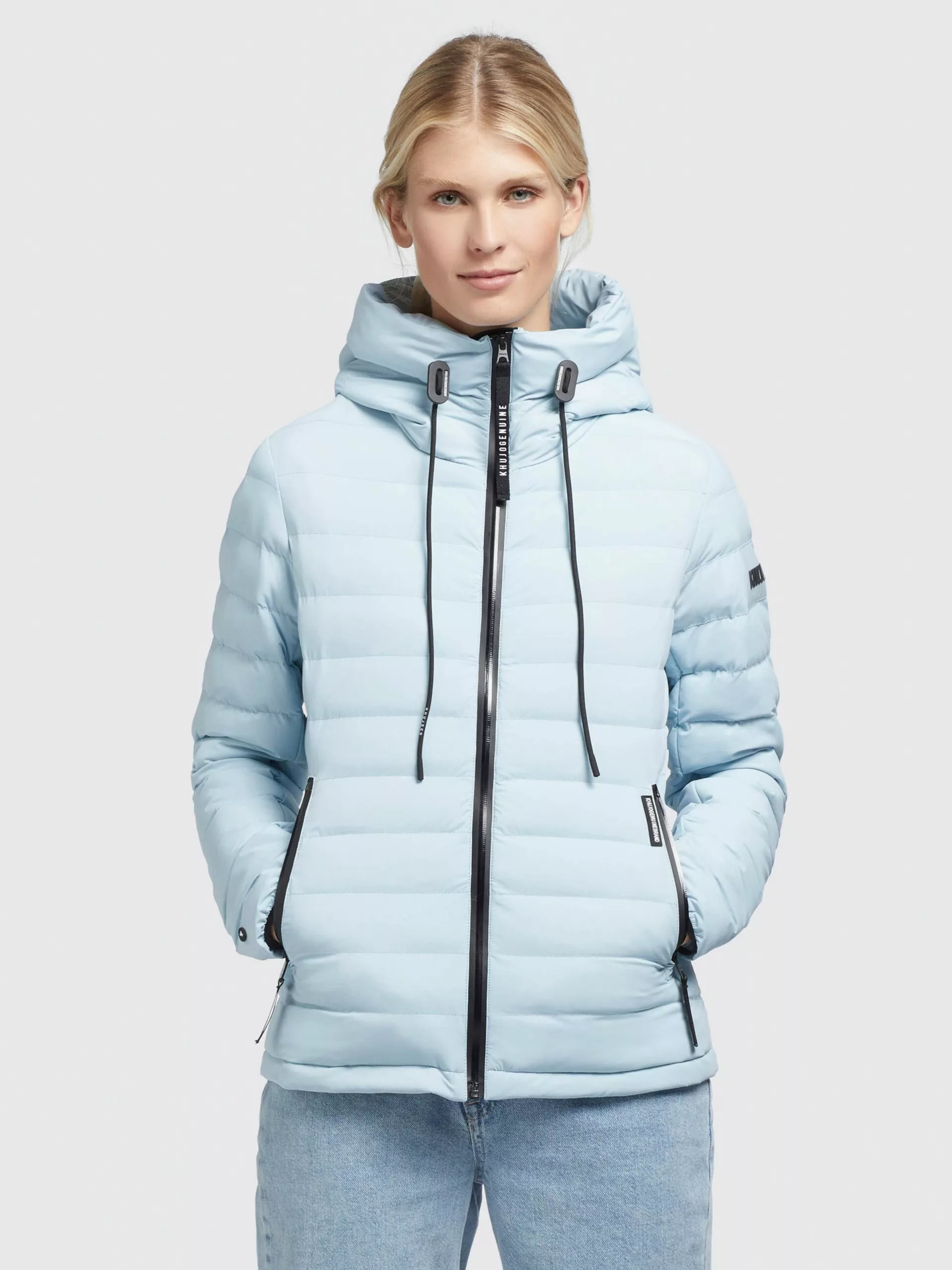 Khujo Vestes De Mi-saison Veste Mi-saison LOVINA4 MATT Femme Bleu Clair 4 Khujo Vestes De Mi-saison Veste Mi-saison LOVINA4 MATT Femme Bleu Clair – Image 2