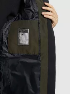 Khujo Manteaux Courts Manteau D’hiver Mats Femme Vert Foncé -Khujo Soldes Boutique 5623ff9d1e590a3ec7deb37462e18b12