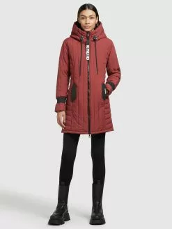 Khujo Vestes Dhiver Veste D’hiver Jerry Femme Rouge Rouille -Khujo Soldes Boutique 56a9b43990168a54b497a55032a2bf3d