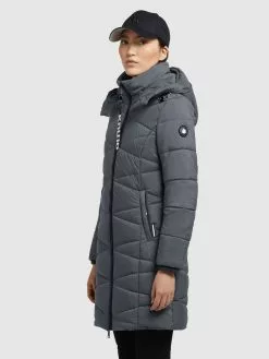 Khujo Manteaux De Mi-saison Manteau Mi-saison Fitt Light Femme Gris Foncé -Khujo Soldes Boutique 57d7c032413bacb10167f69d5a4dd514