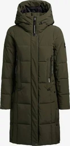 Khujo Manteaux De Mi-saison Manteau Mi-saison Namita Femme Vert Foncé