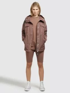 Khujo Vestes De Mi-saison Veste Mi-saison PRAYATA Femme Marron -Khujo Soldes Boutique 5925ce5f19eb1cb11da743b0c5f38eab