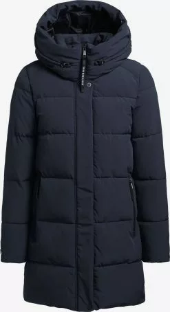 Khujo Manteaux Courts Manteau D’hiver Wente Femme Bleu Foncé