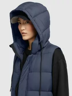 Khujo Vestes Sans Manches Gilet Tourin Femme Marine -Khujo Soldes Boutique 6e67ba4285b02dbf9560a8fd6f59b857