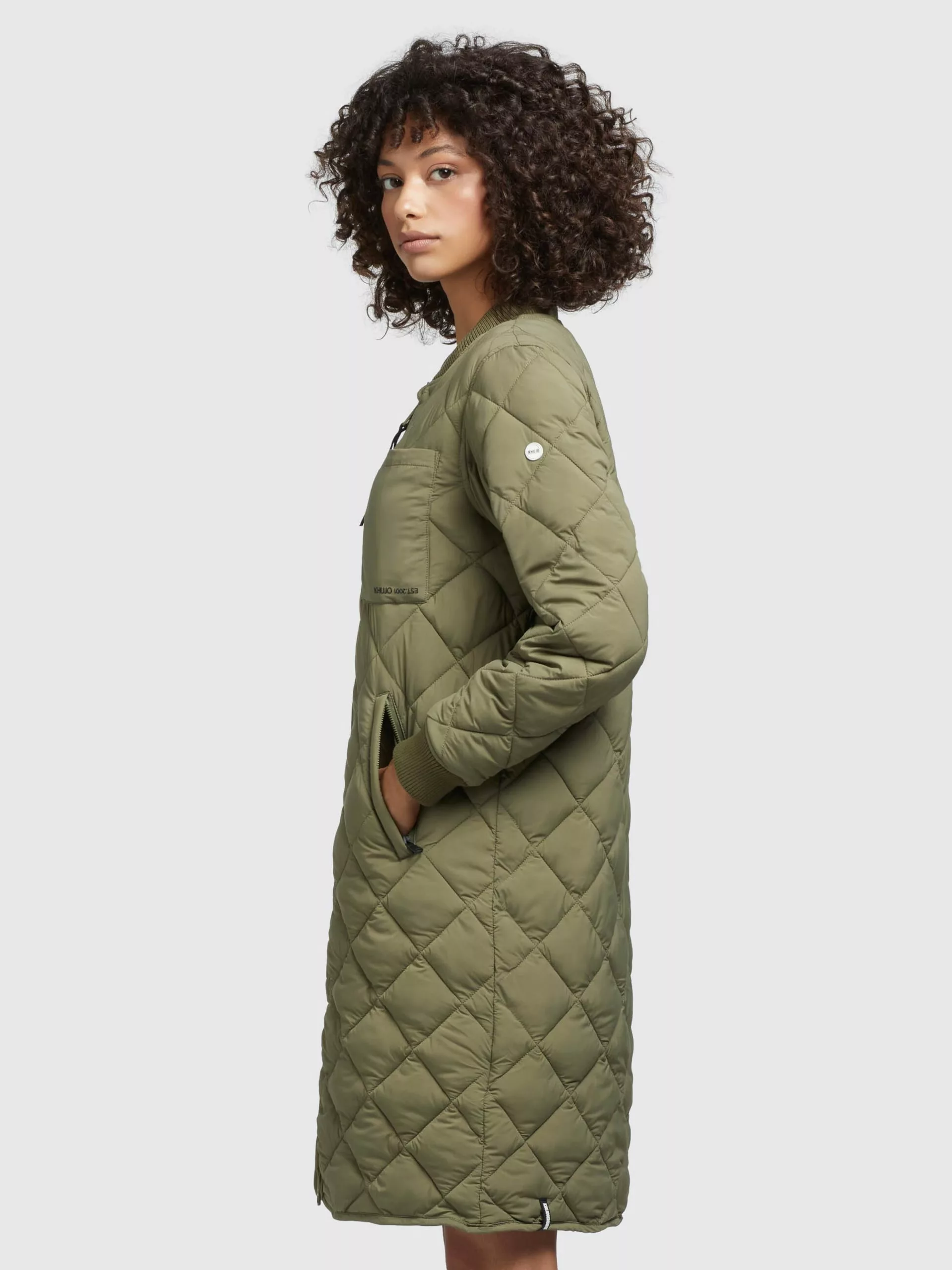 Khujo Manteaux De Mi-saison Manteau Mi-saison Mary Femme Olive 7 Khujo Manteaux De Mi-saison Manteau Mi-saison Mary Femme Olive â Image 5