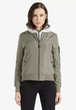 Khujo Vestes Dhiver Veste D’hiver LARIFA Femme Kaki -Khujo Soldes Boutique 756a628839f33be9520902911957dac9