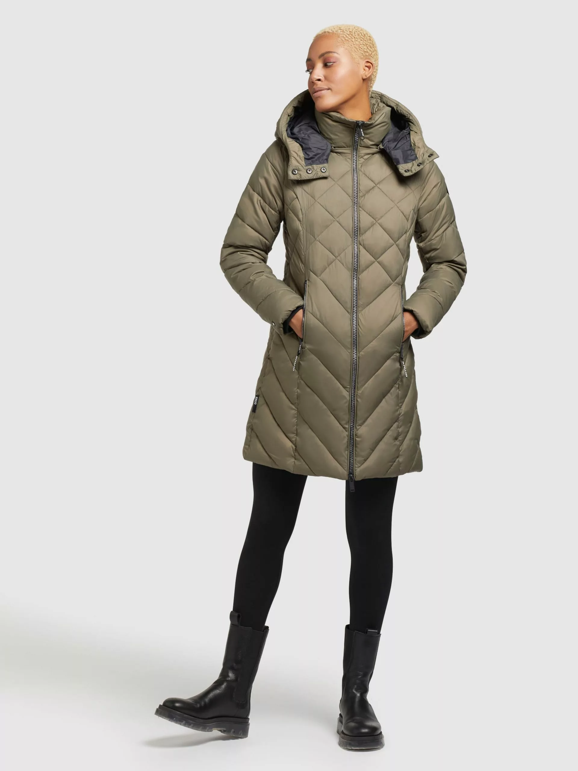 Khujo Manteaux De Mi-saison Manteau Mi-saison Aneth Femme Kaki 5 Khujo Manteaux De Mi-saison Manteau Mi-saison Aneth Femme Kaki – Image 3