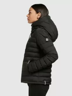 Khujo Vestes De Mi-saison Veste Mi-saison Lovina Femme Noir -Khujo Soldes Boutique 7671ade848304b15453bd0d1d63a95db