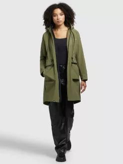 Khujo Parkas Parka Mi-saison Femme Olive -Khujo Soldes Boutique 7862c577faec590ef878a0075e6eebce