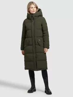 Khujo Manteaux Dhiver Manteau D’hiver Dakota Femme Vert Foncé -Khujo Soldes Boutique 83d1c5a5f6fe702a71eb98ed00ea0453