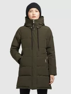Khujo Manteaux Courts Manteau D’hiver Mats Femme Vert Foncé -Khujo Soldes Boutique 853132e1ecef02c4d37ada754d40e985
