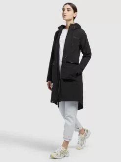 Khujo Parkas Parka Mi-saison Femme Noir -Khujo Soldes Boutique 86564c3b2081c5bbaac2936f6546cb9a