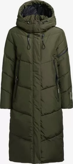 Khujo Manteaux Dhiver Manteau D’hiver SONJE4 Femme Vert Foncé