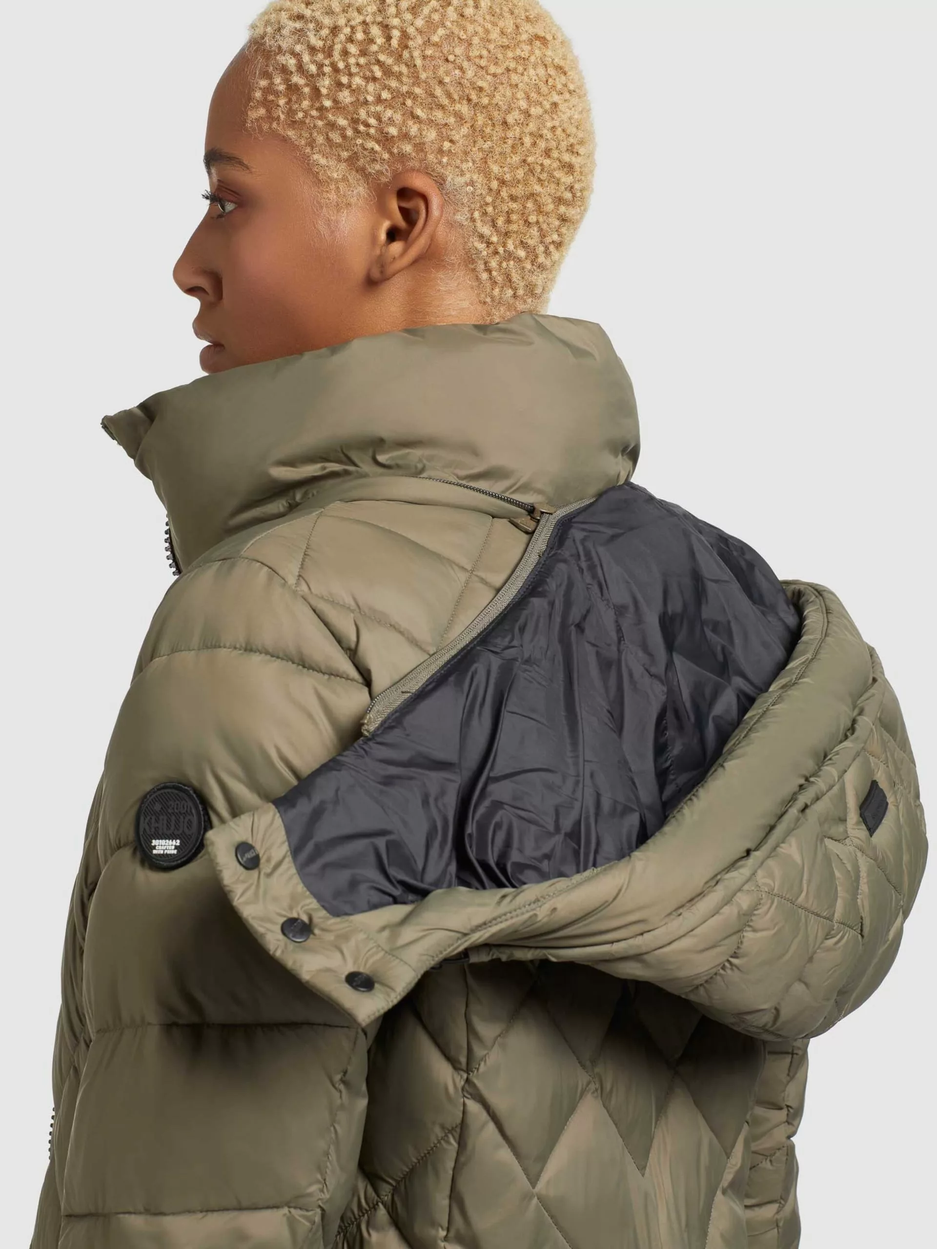 Khujo Manteaux De Mi-saison Manteau Mi-saison Aneth Femme Kaki 10 Khujo Manteaux De Mi-saison Manteau Mi-saison Aneth Femme Kaki – Image 8