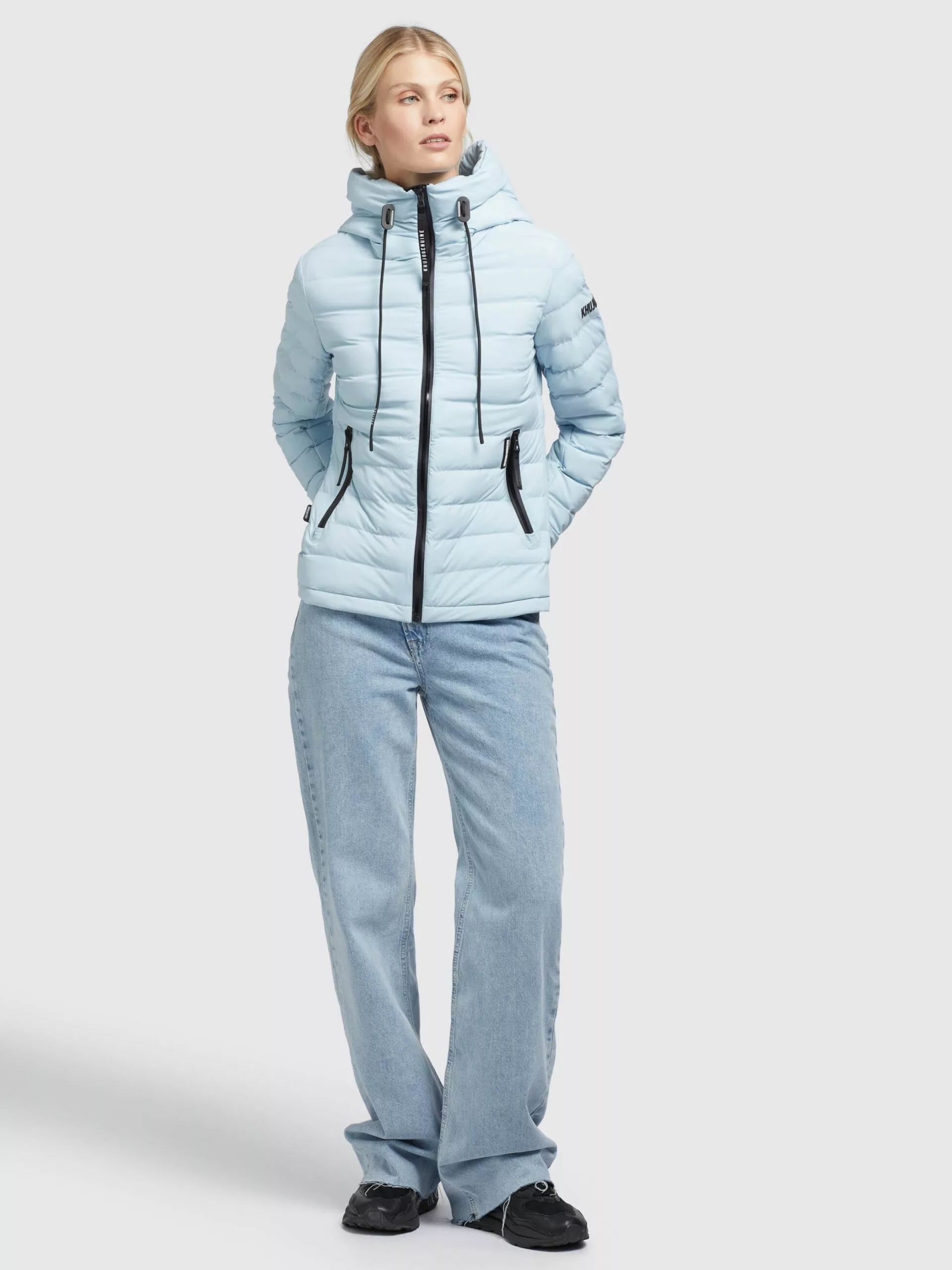 Khujo Vestes De Mi-saison Veste Mi-saison LOVINA4 MATT Femme Bleu Clair 5 Khujo Vestes De Mi-saison Veste Mi-saison LOVINA4 MATT Femme Bleu Clair – Image 3