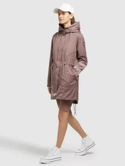 Khujo Parkas Parka Mi-saison ONDA2 Femme Marron -Khujo Soldes Boutique 9a672f53c94e020ac3b78ca00d56f44f