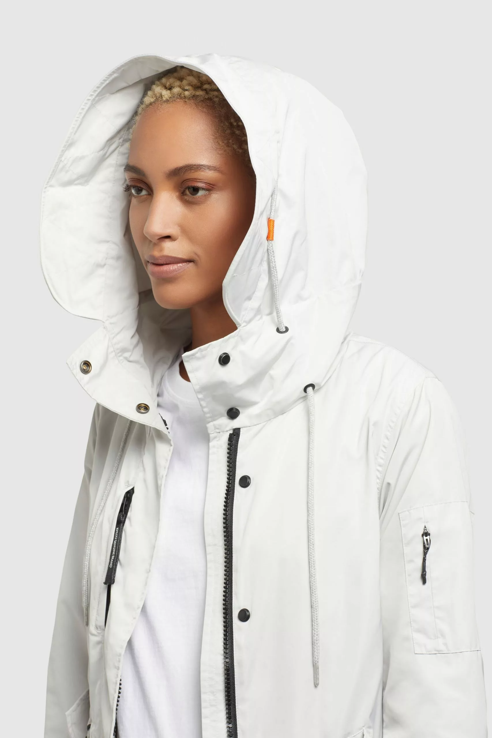 Khujo Parkas Parka Mi-saison Dayes Femme Blanc Cassé 8 Khujo Parkas Parka Mi-saison Dayes Femme Blanc Cassé – Image 6