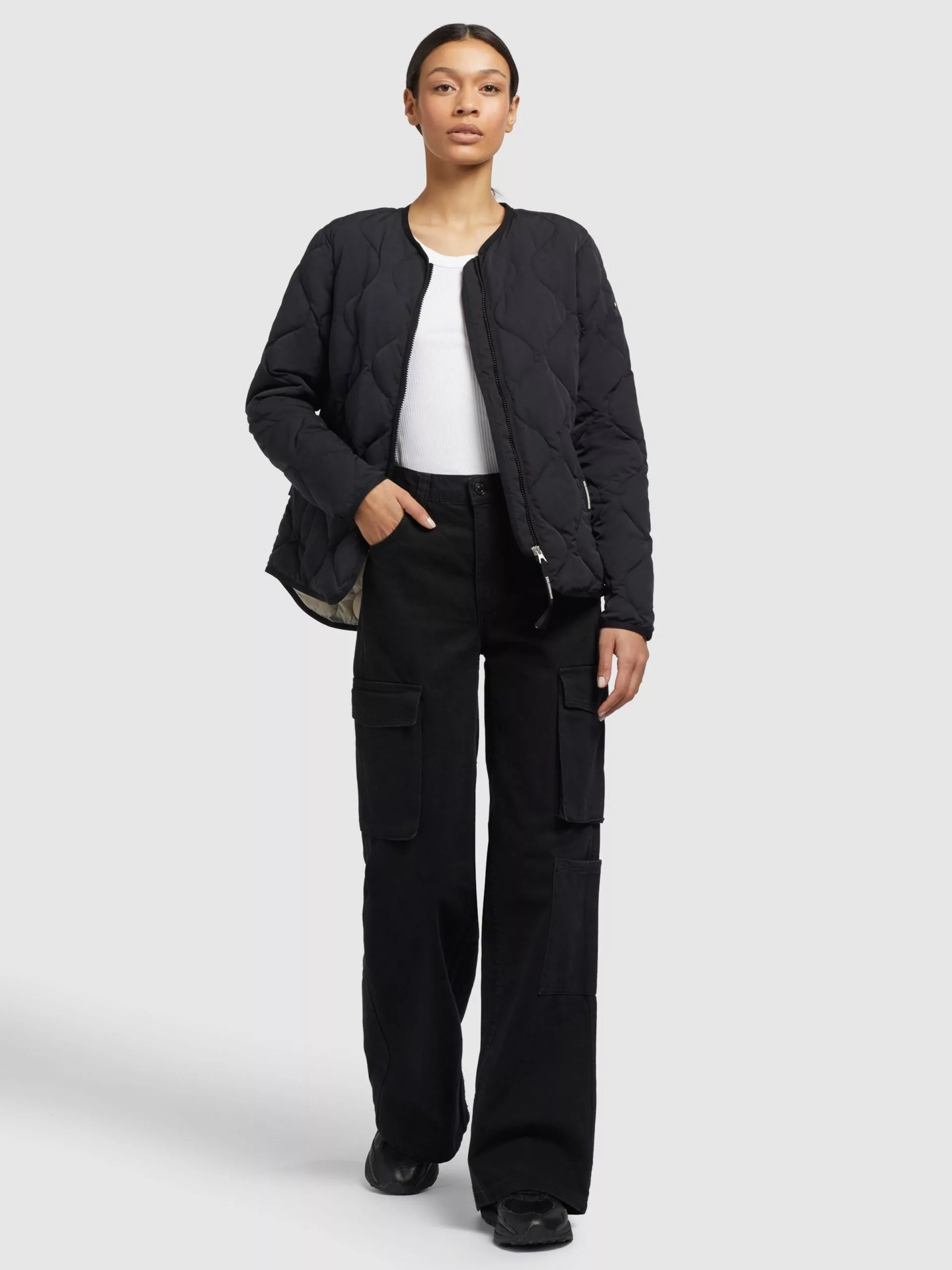 Khujo Vestes De Mi-saison Veste Mi-saison ALMA Femme Noir 5 Khujo Vestes De Mi-saison Veste Mi-saison ALMA Femme Noir – Image 3