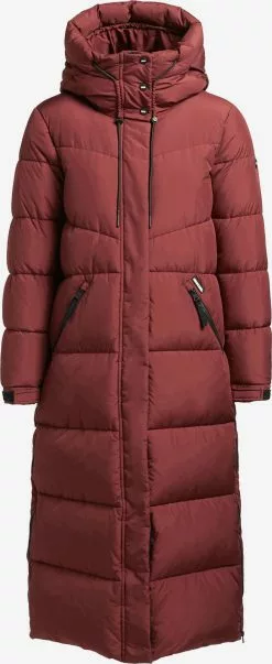 Khujo Manteaux Dhiver Manteau Dâhiver Shimanta 2 Femme Rouge Rouille
