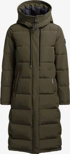 Khujo Manteaux Dhiver Manteau D’hiver Rugg Femme Olive