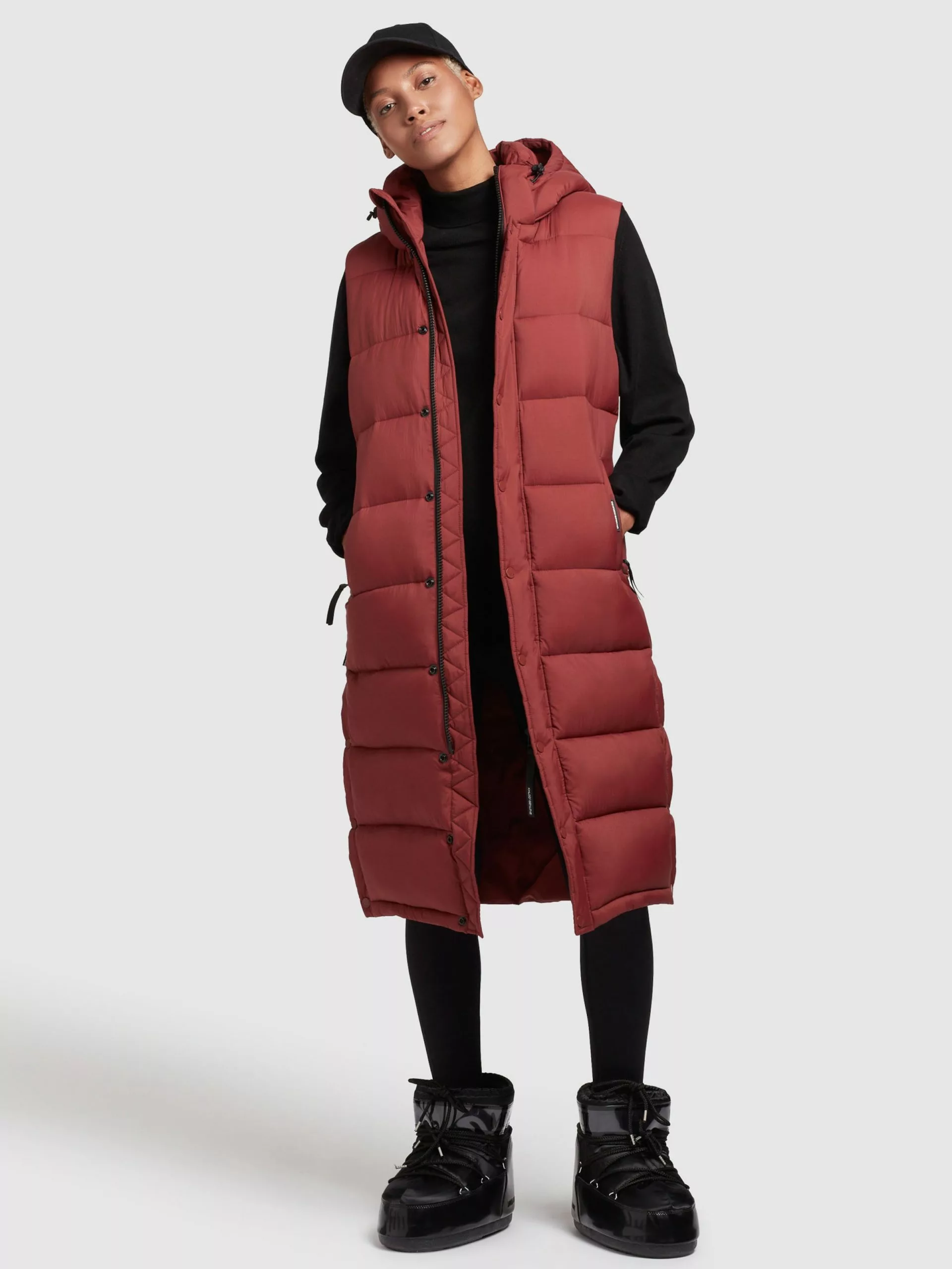 Khujo Vestes Sans Manches Gilet Magneta Femme Rouge Rouille 8 Khujo Vestes Sans Manches Gilet Magneta Femme Rouge Rouille â Image 6