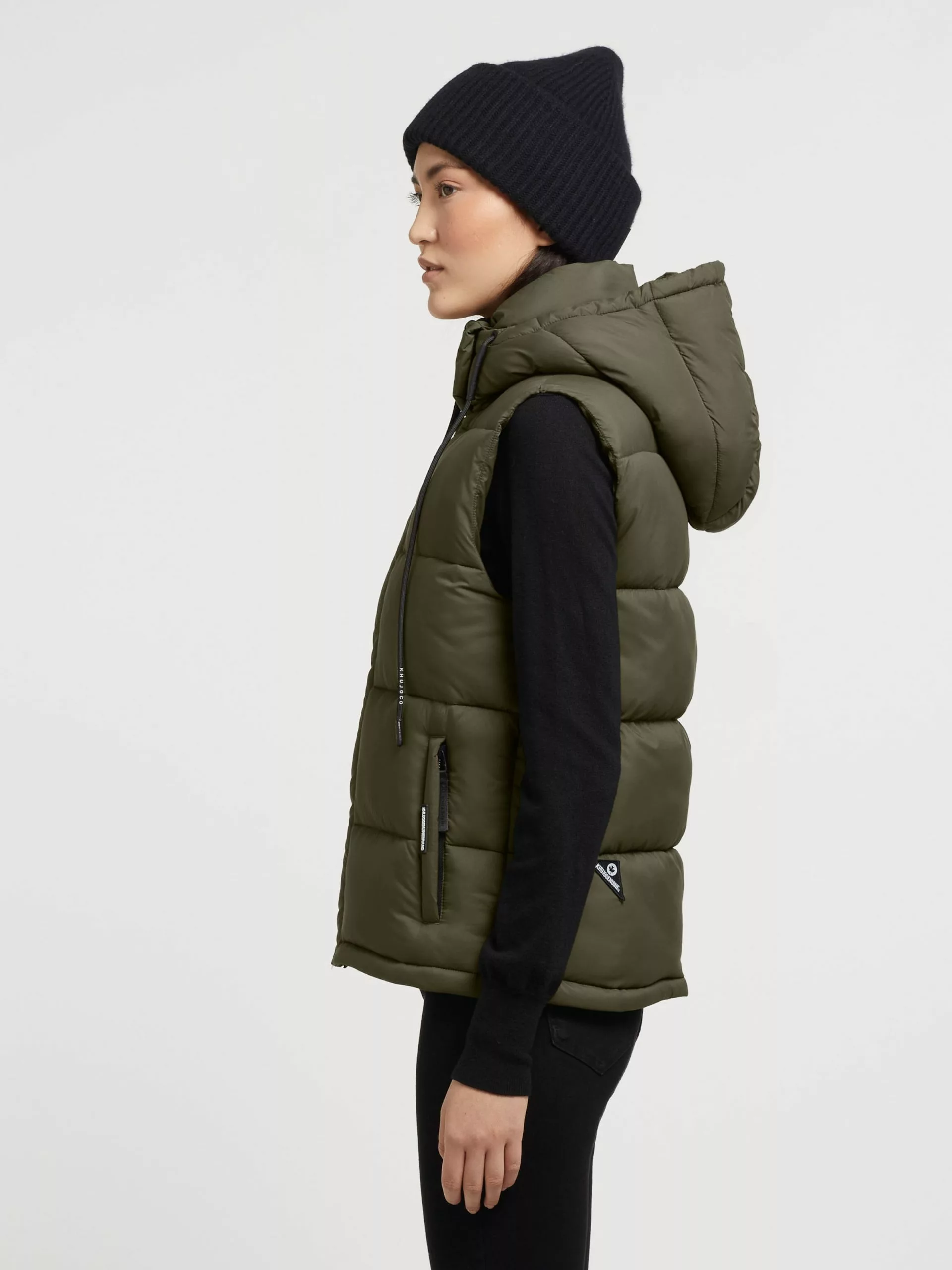 Khujo Vestes Sans Manches Gilet Eden Femme Kaki 7 Khujo Vestes Sans Manches Gilet Eden Femme Kaki â Image 5